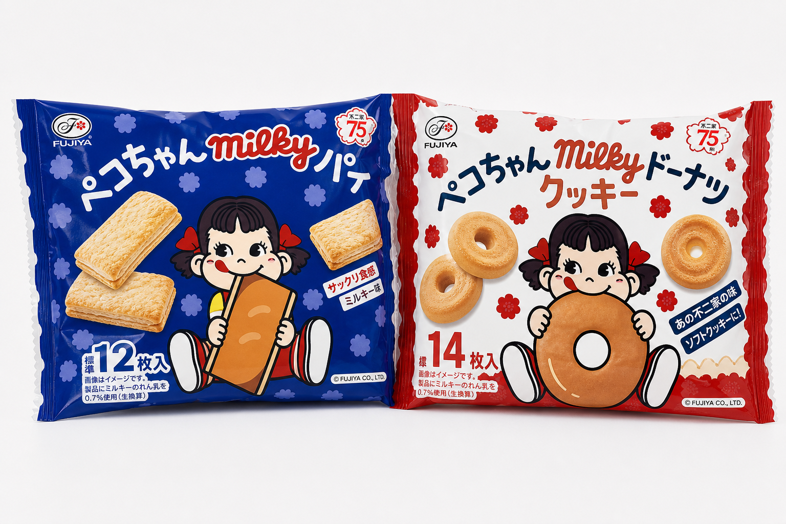 日本 Fujiya Peko 牛奶派及曲奇套裝 產品圖片