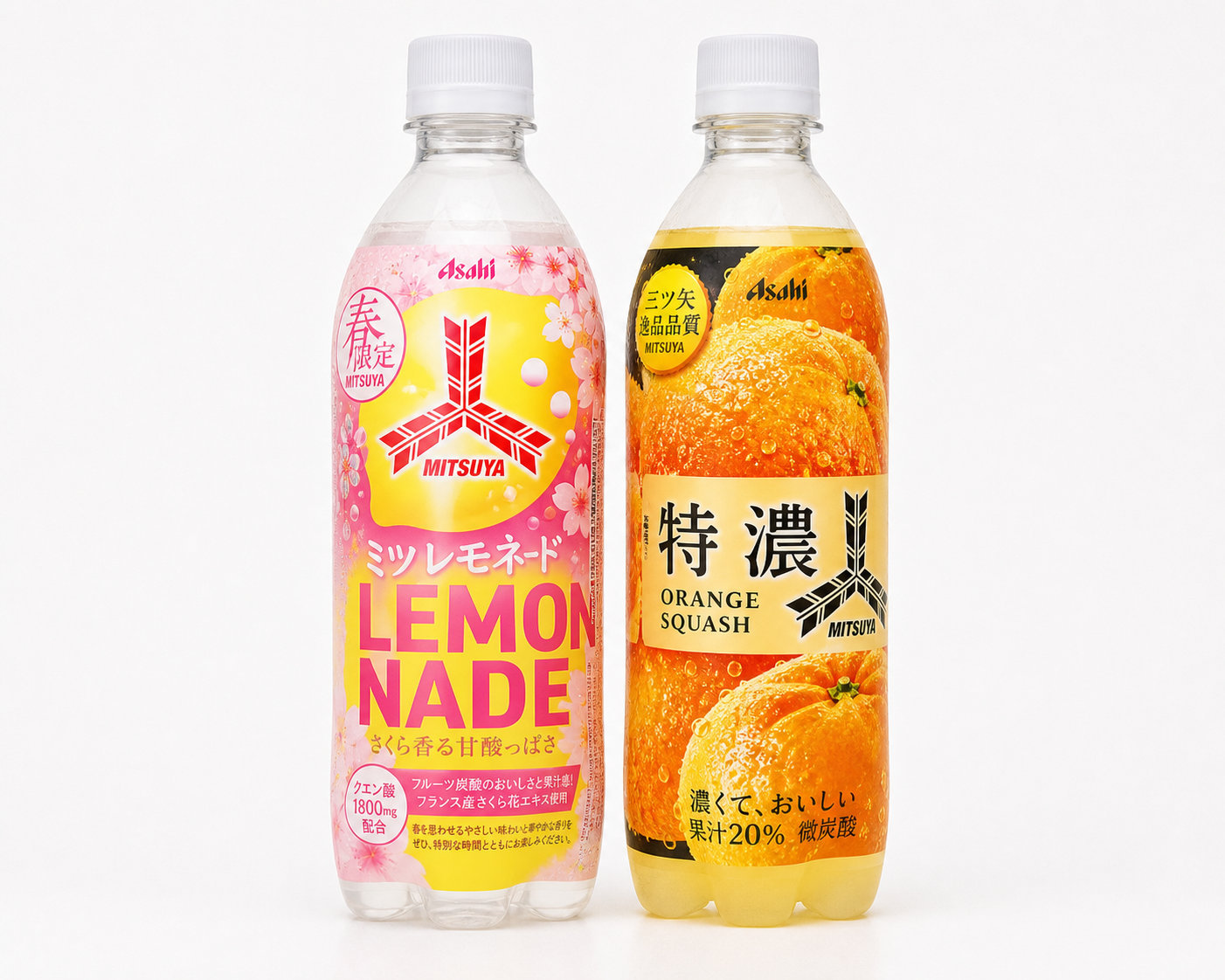 日本 Asahi Mitsuya Lemonade/特濃 Orange Squash 500ml 產品圖片