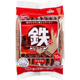HAMADA Health Club Iron + Collagen Wafers Cocoa Flavor 10 Pieces