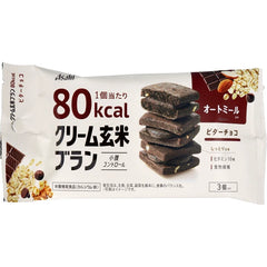 Asahi Cream Brown Rice Sandwich Cookies 80kcaL Bitter Chocolate 3 Pieces