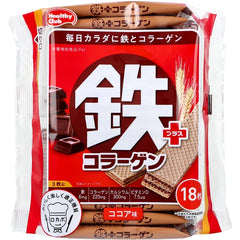 HAMADA Health Club Iron + Collagen Wafers Cocoa Flavor 18 Pieces