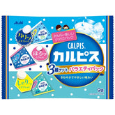 Asahi Calpls 3 kinds of mixed flavors candy assortment package 9 bags 67g