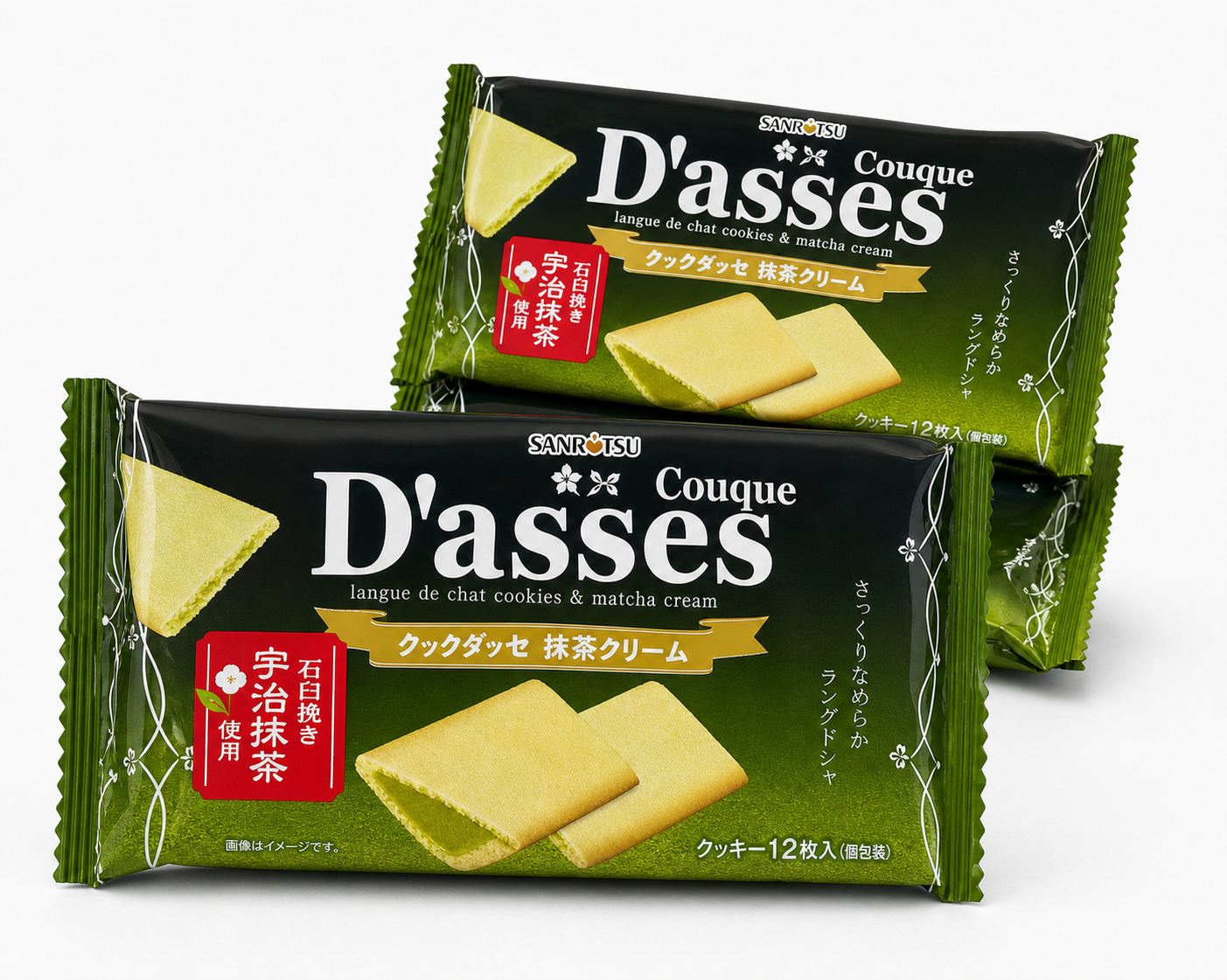 日本 Sanritsu D’asses 抹茶忌廉夾心曲奇 12件 產品圖片