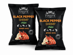 韓國 FINUTE Black Pepper Shrimp Chips 黑胡椒蝦片 產品圖片