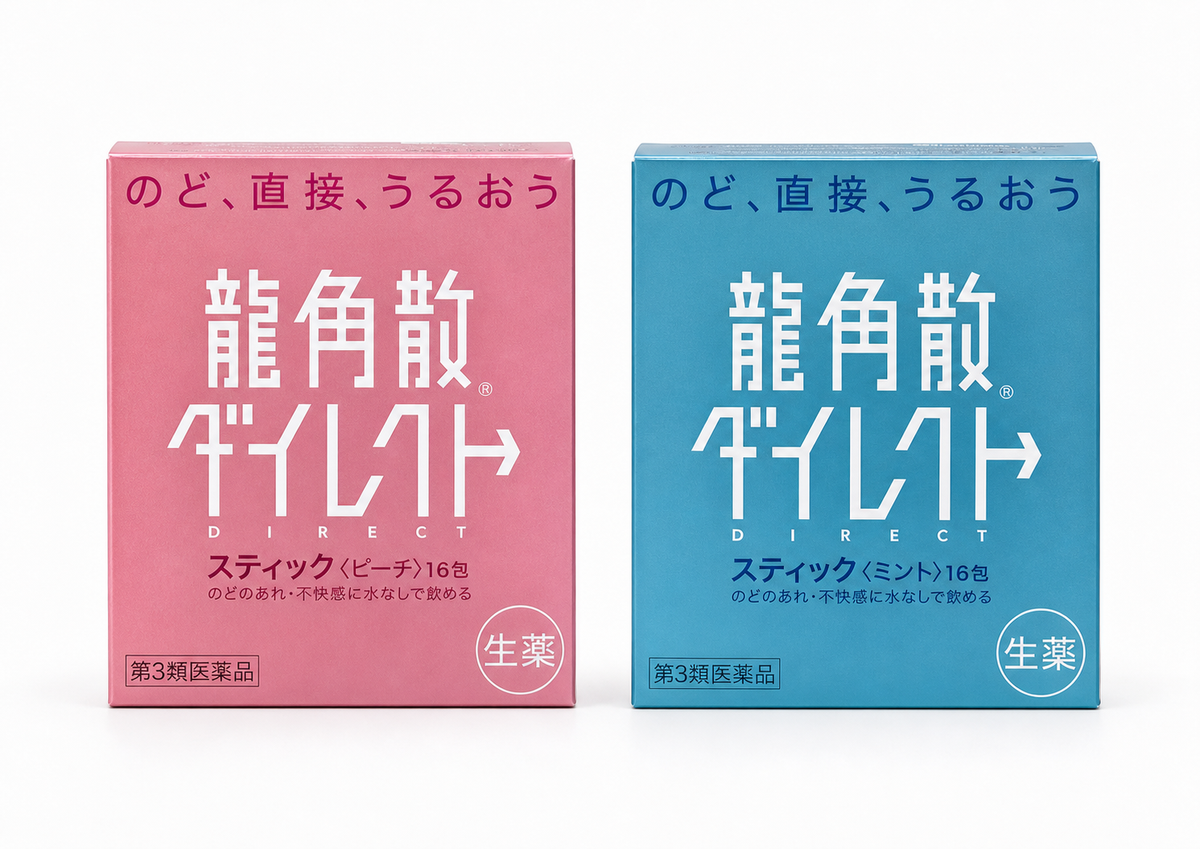 日本 龍角散 Direct Stick 蜜桃／薄荷味 16條裝 產品圖片