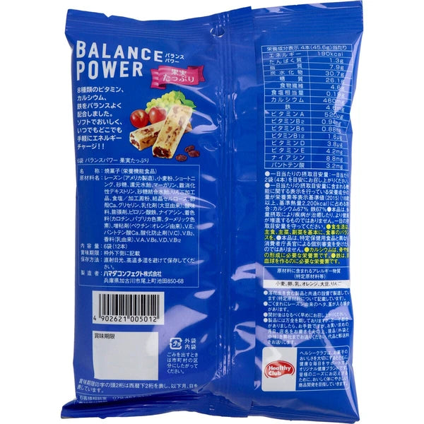 HAMADA 健康俱樂部 Balance Power 水果餅乾 6袋（12條）入【補充劑】