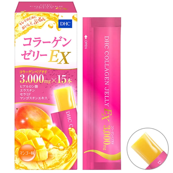 DHC 膠原蛋白果凍EX 芒果味 15支裝【食品・補充劑】